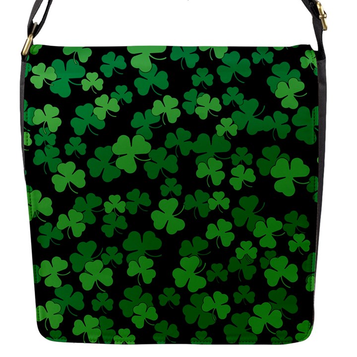 St. Patricks day clover pattern Flap Messenger Bag (S)