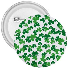 St  Patricks Day Clover Pattern 3  Buttons by Valentinaart