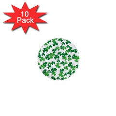 St  Patricks Day Clover Pattern 1  Mini Buttons (10 Pack)  by Valentinaart