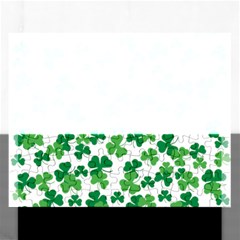 St  Patricks Day Clover Pattern Rectangular Jigsaw Puzzl by Valentinaart