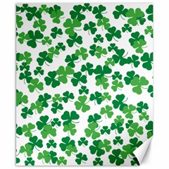 St  Patricks Day Clover Pattern Canvas 8  X 10  by Valentinaart