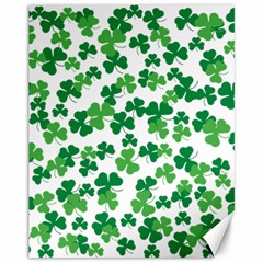 St  Patricks Day Clover Pattern Canvas 11  X 14   by Valentinaart