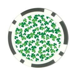 St  Patricks Day Clover Pattern Poker Chip Card Guard by Valentinaart