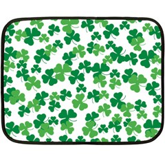 St  Patricks Day Clover Pattern Double Sided Fleece Blanket (mini)  by Valentinaart