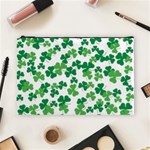 St. Patricks day clover pattern Cosmetic Bag (Large)  Front