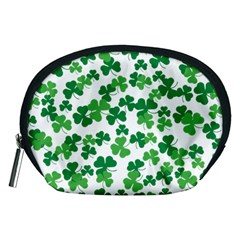 St  Patricks Day Clover Pattern Accessory Pouches (medium)  by Valentinaart