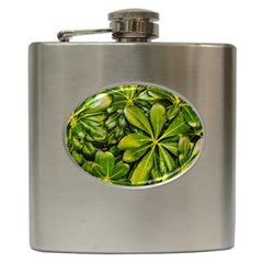 Top View Leaves Hip Flask (6 Oz) by dflcprints