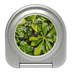 Top View Leaves Travel Alarm Clocks by dflcprints