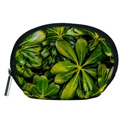 Top View Leaves Accessory Pouches (medium)  by dflcprints