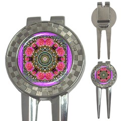 Roses In A Color Cascade Of Freedom And Peace 3-in-1 Golf Divots by pepitasart