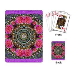 Roses In A Color Cascade Of Freedom And Peace Playing Card by pepitasart