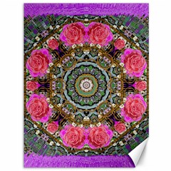 Roses In A Color Cascade Of Freedom And Peace Canvas 36  X 48   by pepitasart