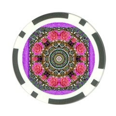 Roses In A Color Cascade Of Freedom And Peace Poker Chip Card Guard by pepitasart