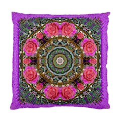 Roses In A Color Cascade Of Freedom And Peace Standard Cushion Case (one Side) by pepitasart