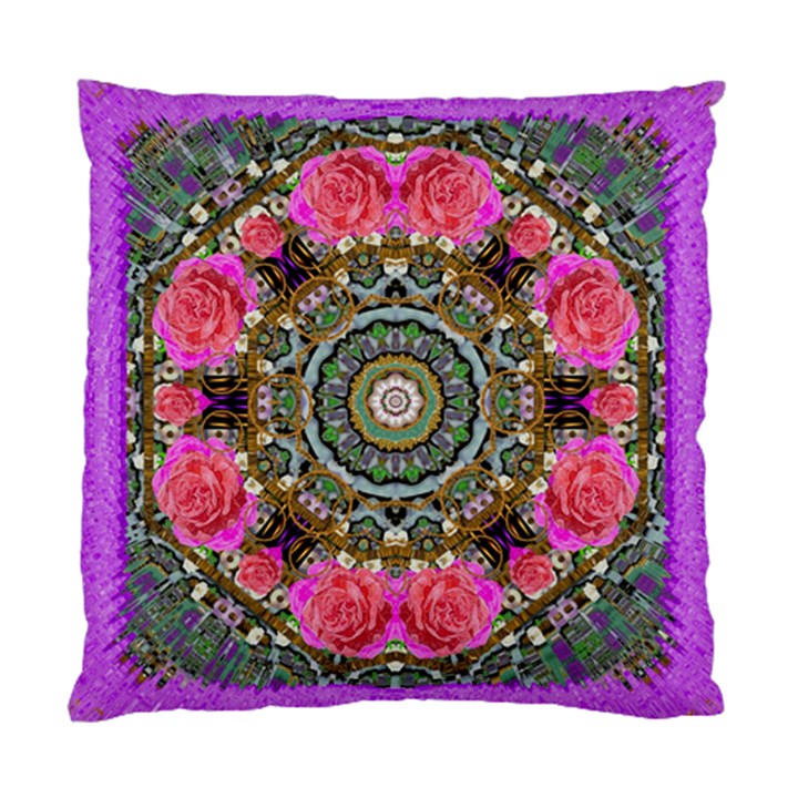 Roses In A Color Cascade Of Freedom And Peace Standard Cushion Case (Two Sides)