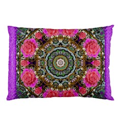 Roses In A Color Cascade Of Freedom And Peace Pillow Case by pepitasart