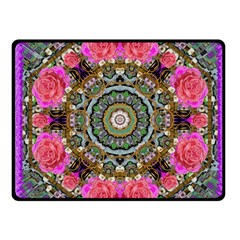 Roses In A Color Cascade Of Freedom And Peace Fleece Blanket (small) by pepitasart