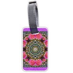 Roses In A Color Cascade Of Freedom And Peace Luggage Tags (one Side)  by pepitasart