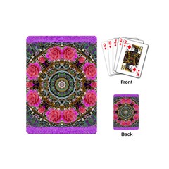 Roses In A Color Cascade Of Freedom And Peace Playing Cards (mini)  by pepitasart