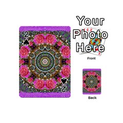 Roses In A Color Cascade Of Freedom And Peace Playing Cards 54 (mini)  by pepitasart