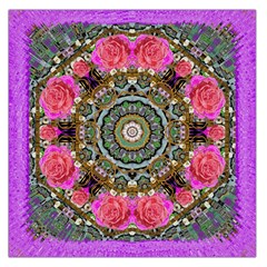 Roses In A Color Cascade Of Freedom And Peace Large Satin Scarf (square) by pepitasart