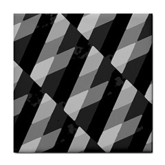 Black And White Grunge Striped Pattern Tile Coasters