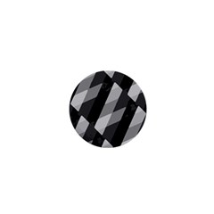 Black And White Grunge Striped Pattern 1  Mini Buttons