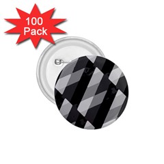 Black And White Grunge Striped Pattern 1.75  Buttons (100 pack) 