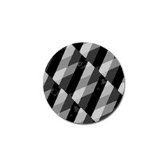 Black And White Grunge Striped Pattern Golf Ball Marker (4 pack)