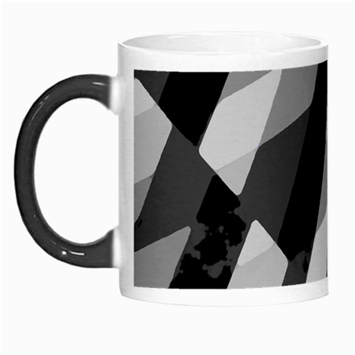 Black And White Grunge Striped Pattern Morph Mugs