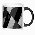 Black And White Grunge Striped Pattern Morph Mugs Right