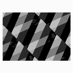 Black And White Grunge Striped Pattern Large Glasses Cloth