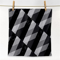 Black And White Grunge Striped Pattern Face Towel