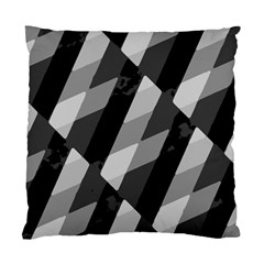 Black And White Grunge Striped Pattern Standard Cushion Case (Two Sides)