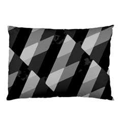 Black And White Grunge Striped Pattern Pillow Case (Two Sides)