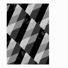 Black And White Grunge Striped Pattern Small Garden Flag (Two Sides)