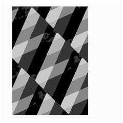 Black And White Grunge Striped Pattern Large Garden Flag (Two Sides)