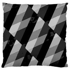 Black And White Grunge Striped Pattern Large Cushion Case (One Side)