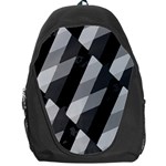 Black And White Grunge Striped Pattern Backpack Bag Front