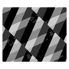 Black And White Grunge Striped Pattern Double Sided Flano Blanket (Small) 