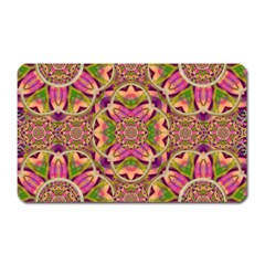 Jungle Flowers In Paradise  Lovely Chic Colors Magnet (rectangular) by pepitasart