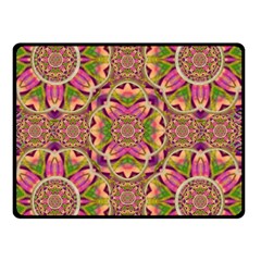 Jungle Flowers In Paradise  Lovely Chic Colors Double Sided Fleece Blanket (small)  by pepitasart