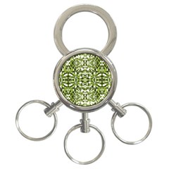 Stylized Nature Print Pattern 3-ring Key Chains by dflcprints