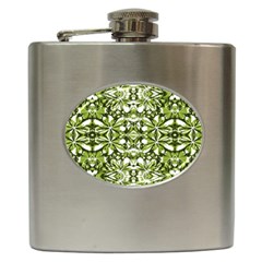 Stylized Nature Print Pattern Hip Flask (6 Oz) by dflcprints