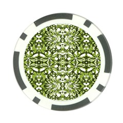 Stylized Nature Print Pattern Poker Chip Card Guard by dflcprints