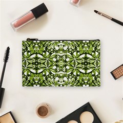 Stylized Nature Print Pattern Cosmetic Bag (small)  by dflcprints