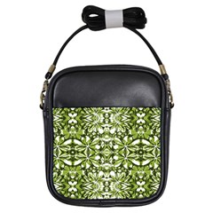 Stylized Nature Print Pattern Girls Sling Bags by dflcprints