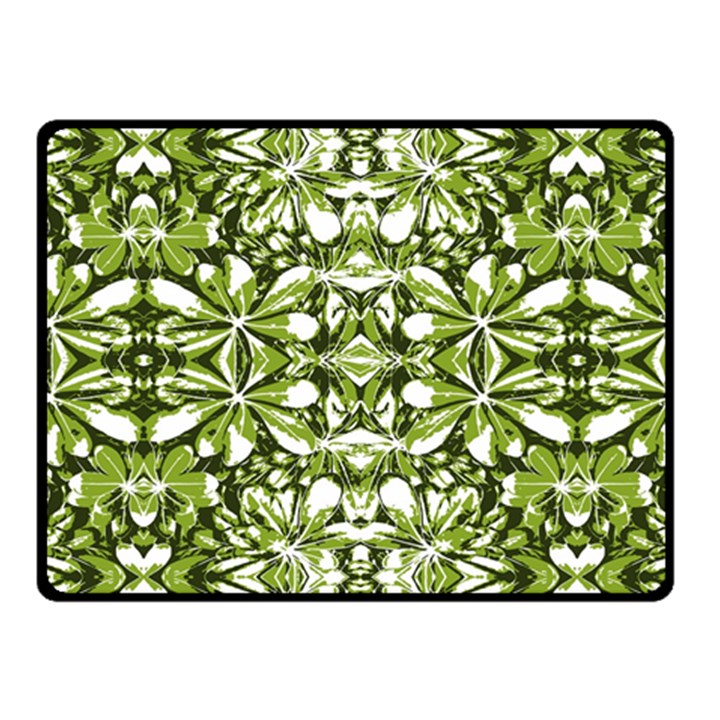 Stylized Nature Print Pattern Fleece Blanket (Small)