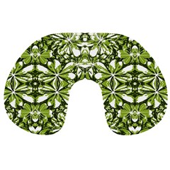 Stylized Nature Print Pattern Travel Neck Pillows by dflcprints