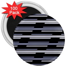 Skewed Stripes Pattern Design 3  Magnets (100 Pack) by dflcprints